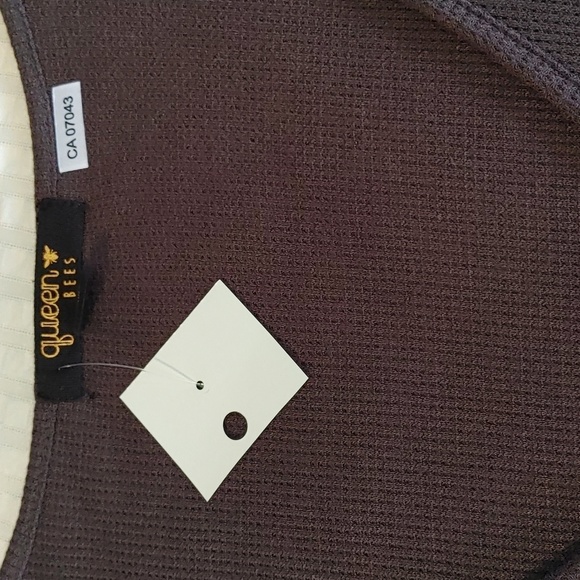 NWT Queen Bees Sleeveless Gray Waffle Knit. with Waist Tie Size XL - Picture 4 of 7